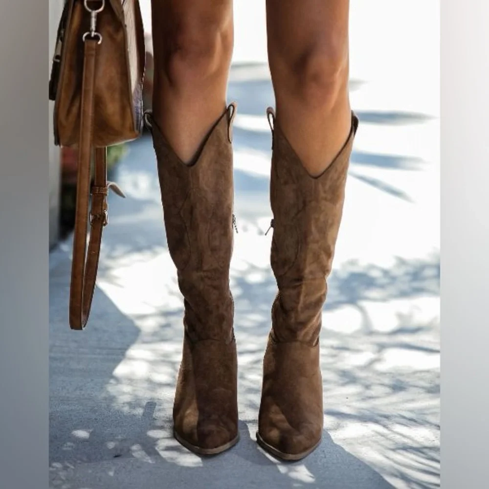 LASSO WESTERN BOOT CAMEL-8.5 - Picture 1 of 16